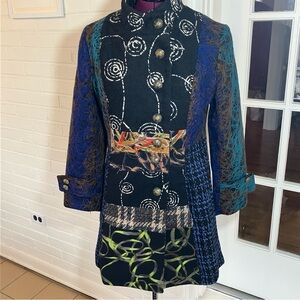 Outdoor Edition by Parkhurst Patchwork Coat | Metal Buttons | Small